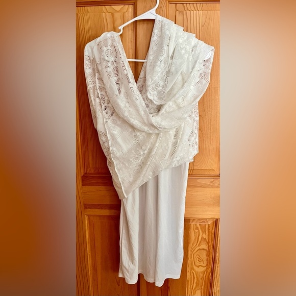 Jolie and Joy by FCT Elegant White Lace Lined XL Dress Coastal Cowgirl Elegant - Picture 9 of 11